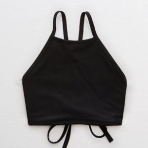Aerie high neck bikini top